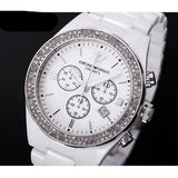 Emporio Armani Ceramica Chronograph White Dial White Ceramic Strap Watch For Women - AR1456 Buy Now By Emporio Armani