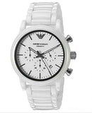 Emporio Armani Luigi Chronograph Ceramic White Dial White Ceramic Strap Watch For Men - AR1499 Buy Now By Emporio Armani