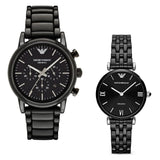 Emporio Armani Ceramica Black Dial Black Ceramic Strap Watch For Women - AR1487 Buy Now By Emporio Armani