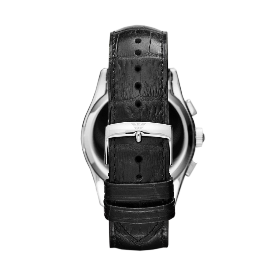 Emporio Armani Valente Chronograph Black Dial Black Leather Strap Watch For Men - AR1633 Buy Now By Emporio Armani