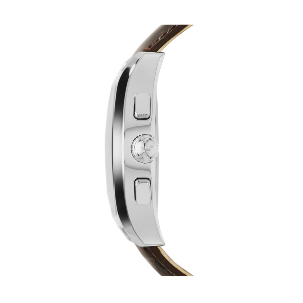 Emporio Armani Valente Chronograph Amber Dial Brown Leather Strap Watch For Men - AR1634 Buy Now By Emporio Armani