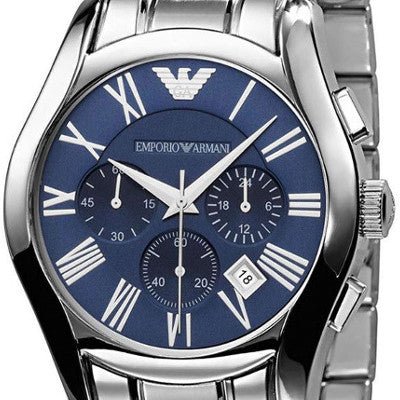 Emporio Armani Classic Blue Dial Silver Steel Strap Watch For Men - AR1635 Buy Now By Emporio Armani