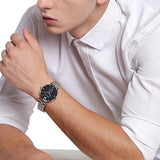 Emporio Armani Retro Black Dial Silver Steel Strap Watch For Men - AR1676 Buy Now By Emporio Armani