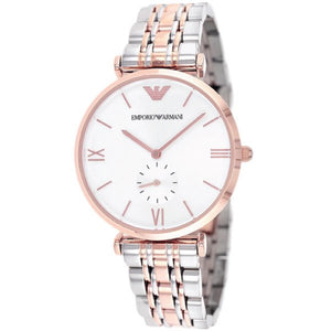 Emporio Armani Retro Silver Dial Two Tone Steel Strap Watch For Men - AR1677 Buy Now By Emporio Armani