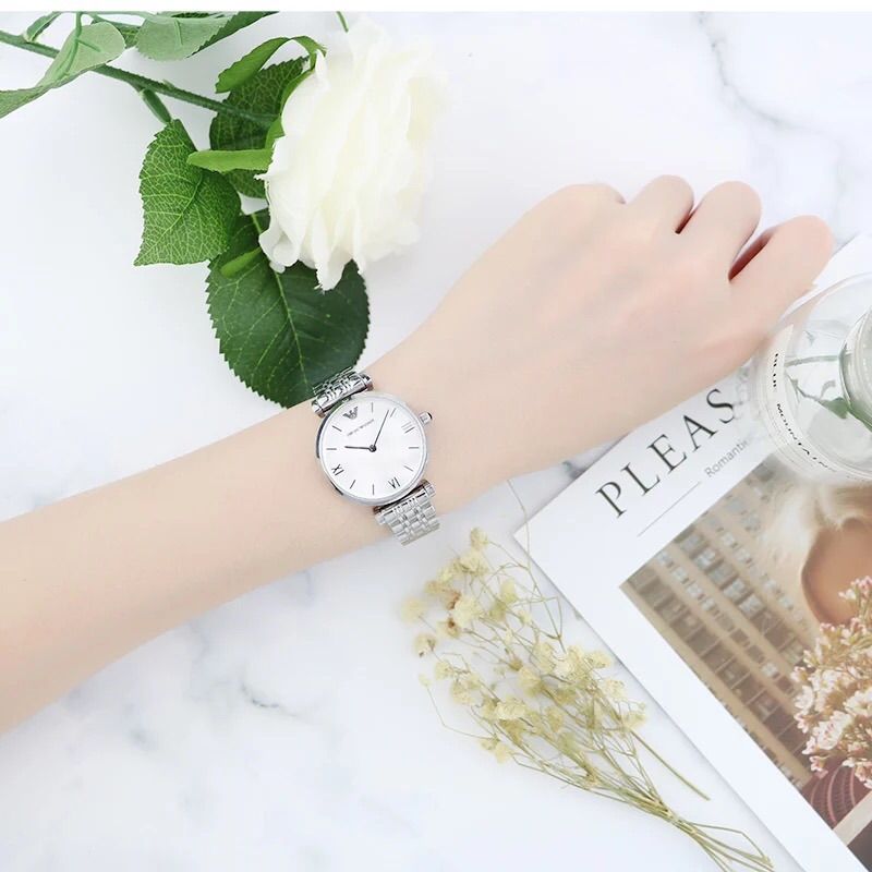 Emporio Armani T Bar Mother of Pearl Dial Steel Strap Watch For Women - AR1682 Buy Now By Emporio Armani