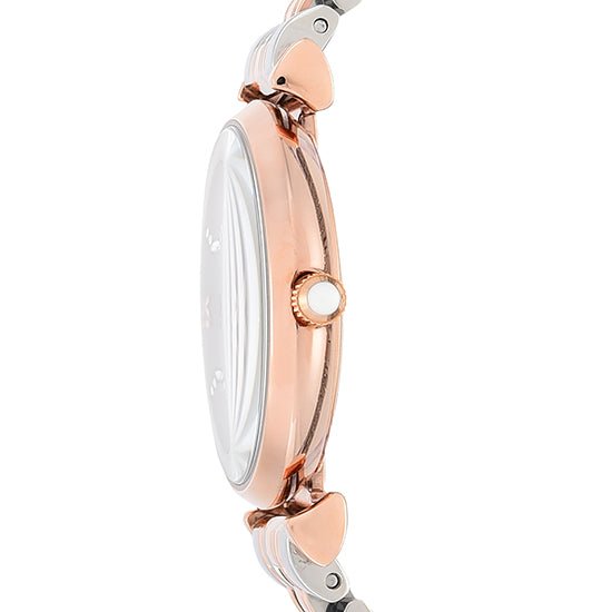 Emporio Armani T Bar Gianni Classic Mother Of Pearl Dial Two Tone Steel Strap Watch For Women - AR1683 Buy Now By Emporio Armani