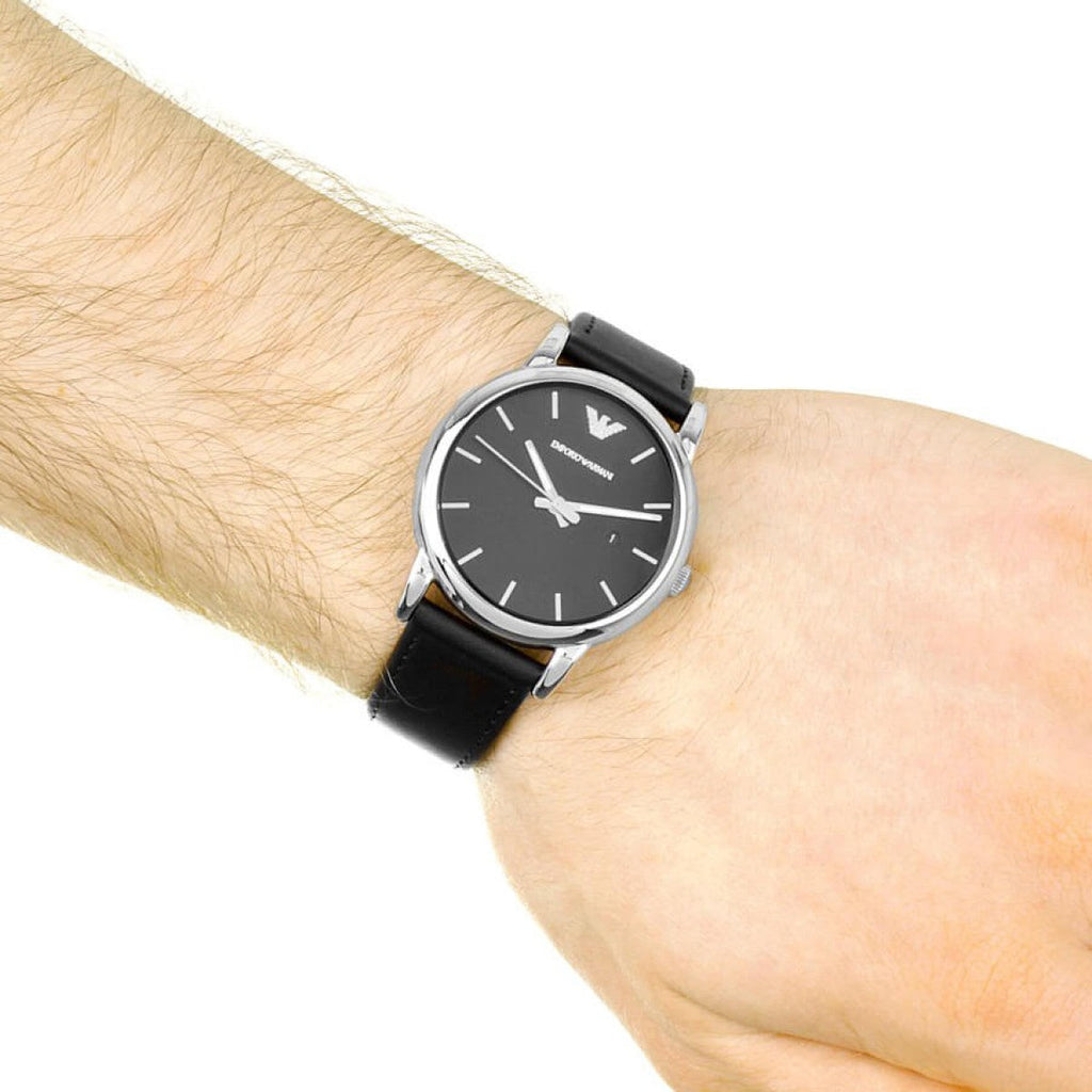 Emporio Armani Classic Quartz Black Dial Black Leather Strap Watch For Men - AR1692 Buy Now By Emporio Armani