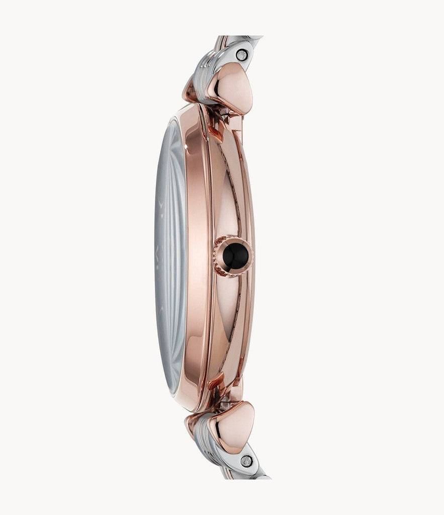 Emporio Armani Gianni T Bar Grey Dial Two Tone Stainless Steel Watch For Women - AR1725 Buy Now By Emporio Armani
