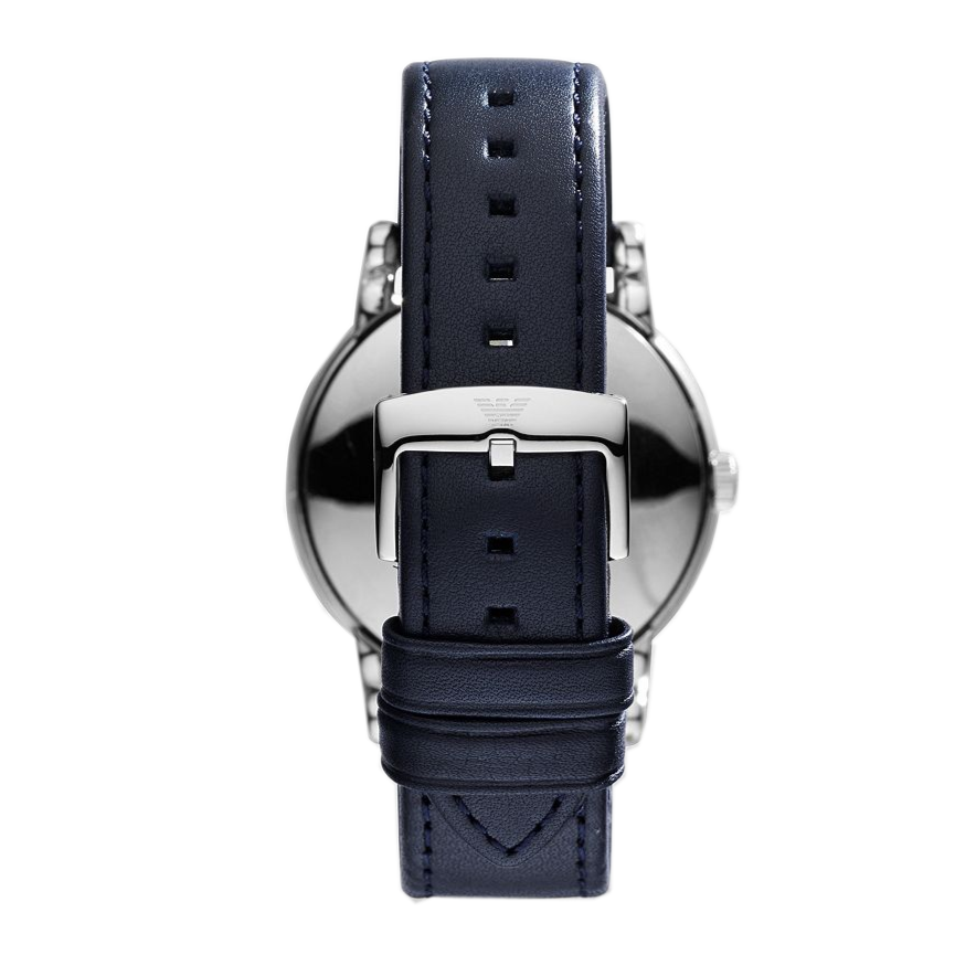 Emporio Armani Classic Quartz Blue Dial Black Leather Strap Watch For Men - AR1731 Buy Now By Emporio Armani