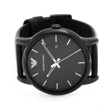 Emporio Armani Classic Black Dial Black Leather Strap Watch For Men - AR1732 Buy Now By Emporio Armani