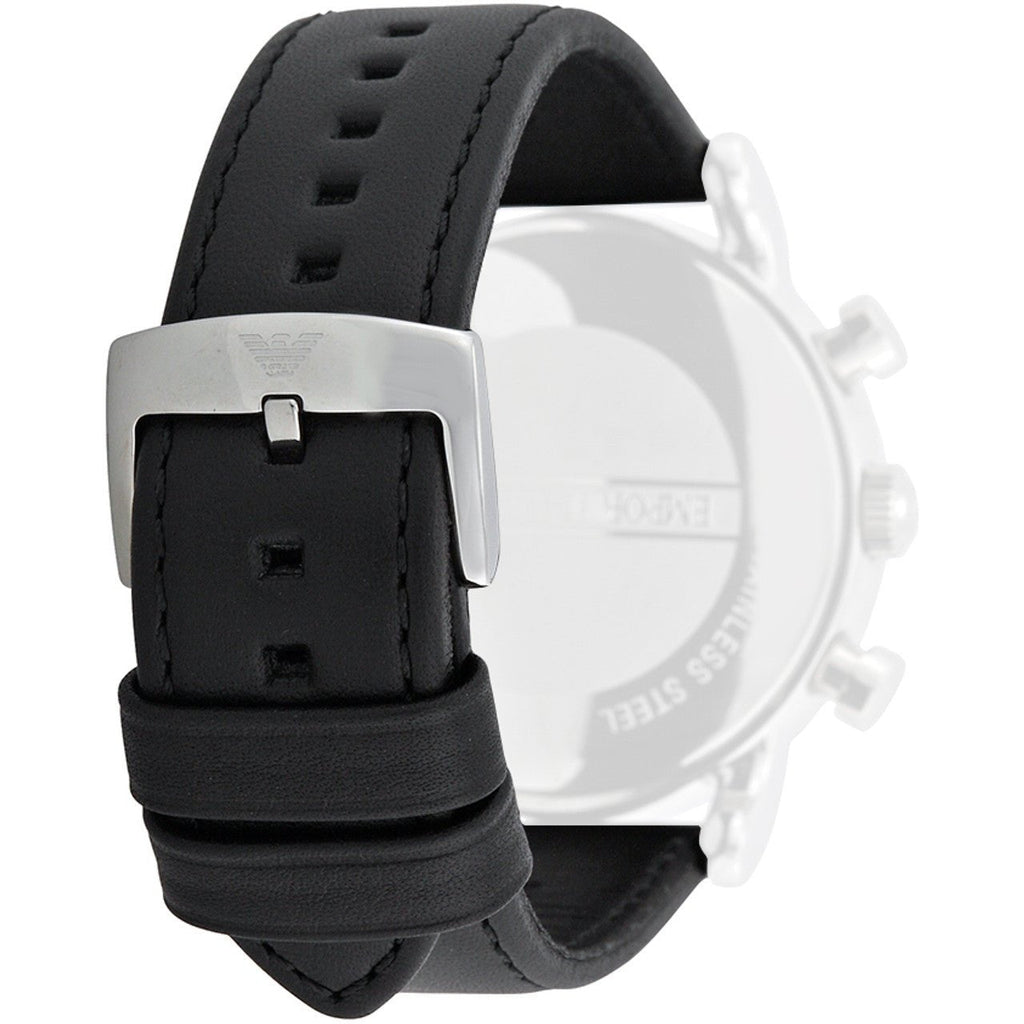 Emporio Armani Classic Chronograph Black Dial Black Leather Strap Watch For Men - AR1733 Buy Now By Emporio Armani