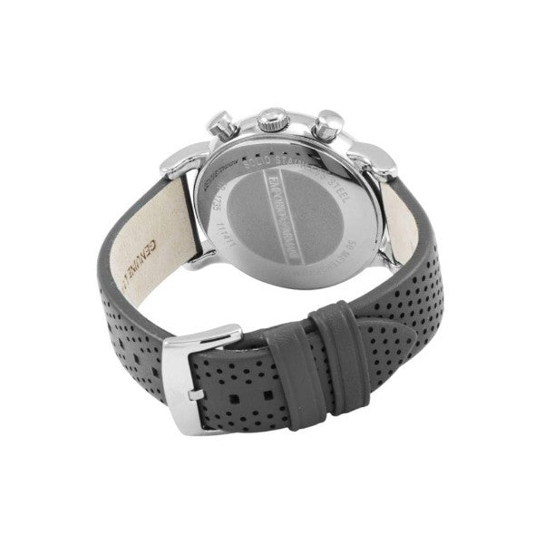 Emporio Armani Luigi Chronograph Quartz Grey Dial Grey Leather Strap Watch For Men - AR1735 Buy Now By Emporio Armani