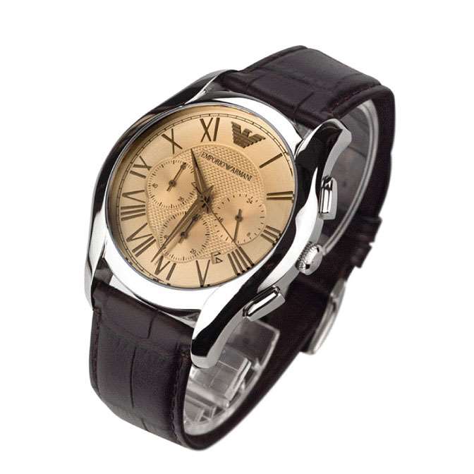 Emporio Armani Valente Chronograph Brown Dial Brown Leather Strap Watch For Men - AR1785 Buy Now By Emporio Armani