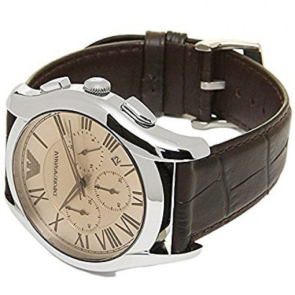 Emporio Armani Valente Chronograph Brown Dial Brown Leather Strap Watch For Men - AR1785 Buy Now By Emporio Armani