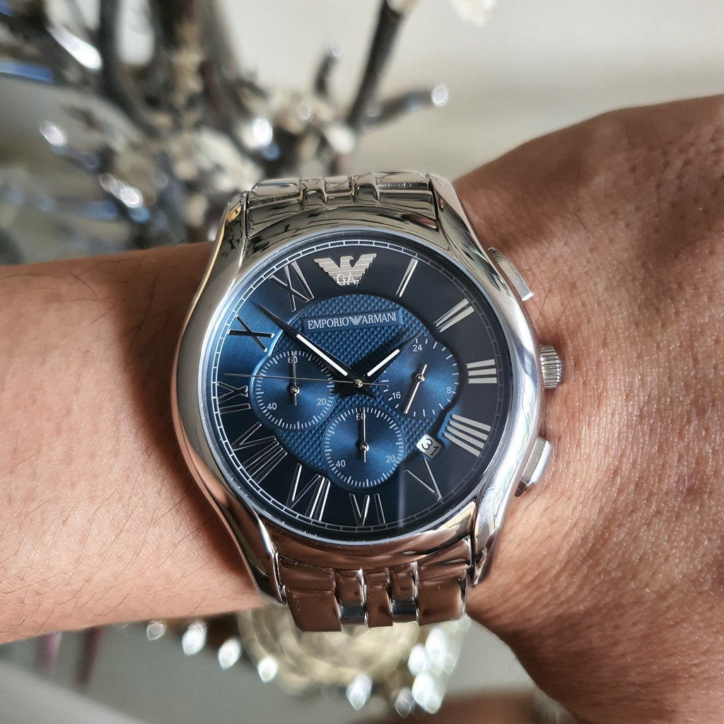 Emporio Armani Classic Navy Blue Dial Stainless Steel Watch For Men - AR1787 Buy Now By Emporio Armani