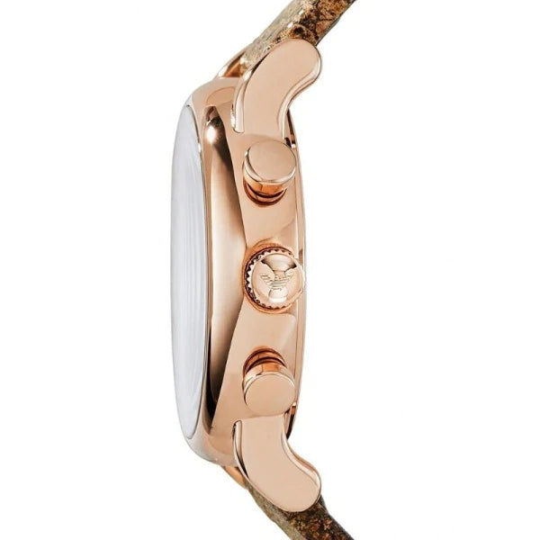 Emporio Armani Classic Chronograph White Dial Brown Leather Strap Watch For Men - AR1809 Buy Now By Emporio Armani