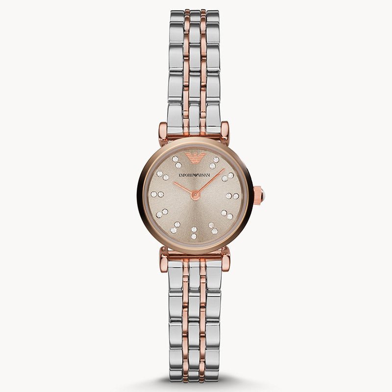 Emporio Armani Gianni T Bar Grey Dial Two Tone Steel Strap Watch For Women - AR1841 Buy Now By Emporio Armani