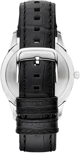 Emporio Armani Classic Quartz Black Dial Black Leather Strap Watch For Men - AR1865 Buy Now By Emporio Armani