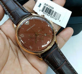 Emporio Armani Classic Chronograph Burgundy Dial Brown Leather Strap Watch For Men - AR1890 Buy Now By Emporio Armani