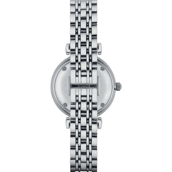 Emporio Armani Gianni T-Bar Mother of Pearl Dial Silver Stainless Steel Watch For Women - AR1908 Buy Now By Emporio Armani