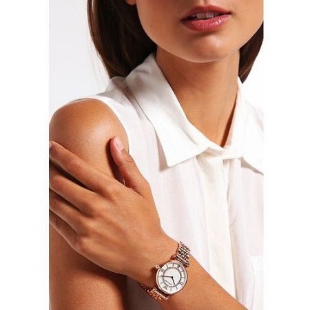 Emporio Armani Gianni T Bar Mother of Pearl Rose Gold Stainless Steel Strap Watch For Women - AR1909 Buy Now By Emporio Armani