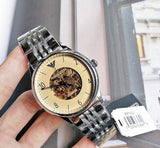 Emporio Armani Meccanico Multicolor Dial Silver Steel Strap Watch For Men - AR1922 Buy Now By Emporio Armani