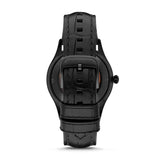 Emporio Armani Meccanico White Dial Black Leather Strap Watch For Men - AR1923 Buy Now By Emporio Armani