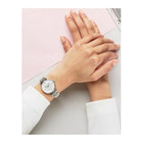 Emporio Armani Gianni T Bar White Crystal Pave Dial Silver Stainless Steel Strap Watch For Women - AR1925 Buy Now By Emporio Armani