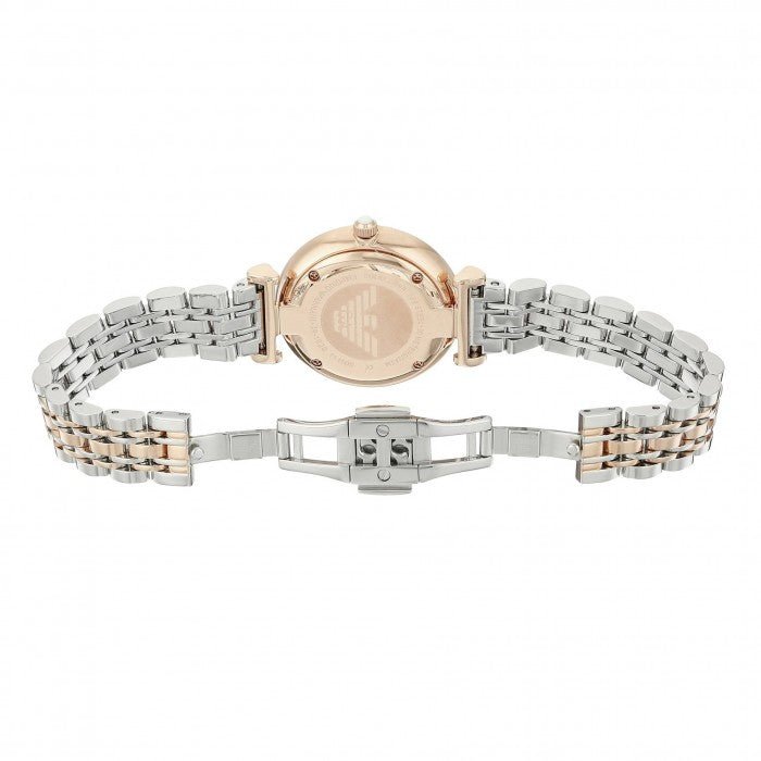 Emporio Armani Gianni T Bar White Dial Two Tone Steel Strap Watch For Women - AR1926 Buy Now By Emporio Armani