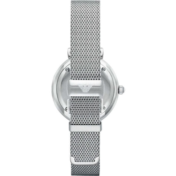 Emporio Armani Gianni T Bar Mother of Pearl Dial Silver Steel Strap Watch For Women - AR1955 Buy Now By Emporio Armani