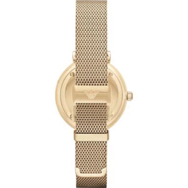 Emporio Armani Retro Gold Dial Gold Mesh Bracelet Watch For Women - AR1957 Buy Now By Emporio Armani
