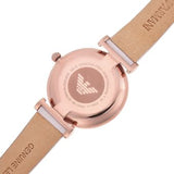 Emporio Armani Gianni T Bar Mother Of Pearl Pink Dial Pink Leather Strap Watch For Women - AR1958 Buy Now By Emporio Armani