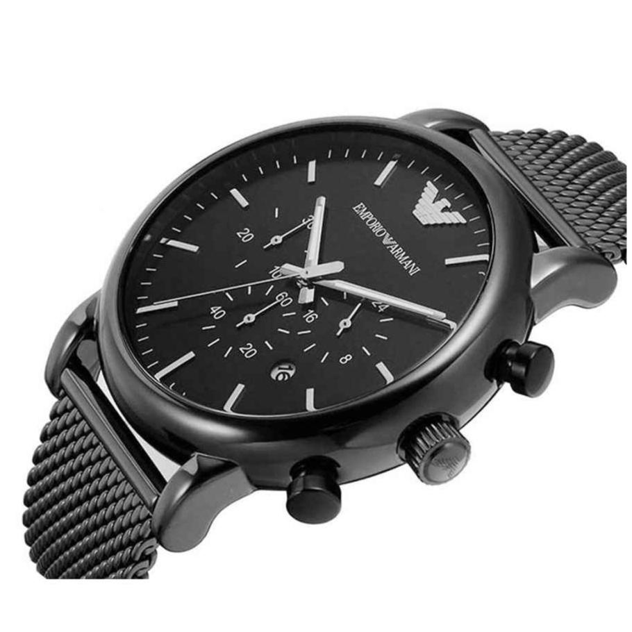 Emporio Armani Sport Chronograph Black Dial Black Mesh Bracelet Watch For Men - AR1968 Buy Now By Emporio Armani