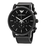 Emporio Armani Sport Chronograph Black Dial Black Mesh Bracelet Watch For Men - AR1968 Buy Now By Emporio Armani