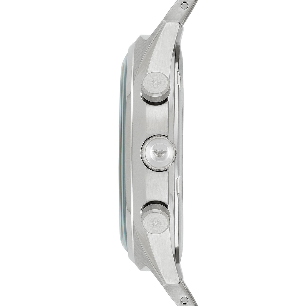 Emporio Armani Luigi Chronograph Quartz Blue Dial Silver Steel Strap Watch For Men - AR1974 Buy Now By Emporio Armani