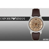 Emporio Armani Luigi Meccanico Brown Dial Brown Leather Strap Watch For Men - AR1982 Buy Now By Emporio Armani