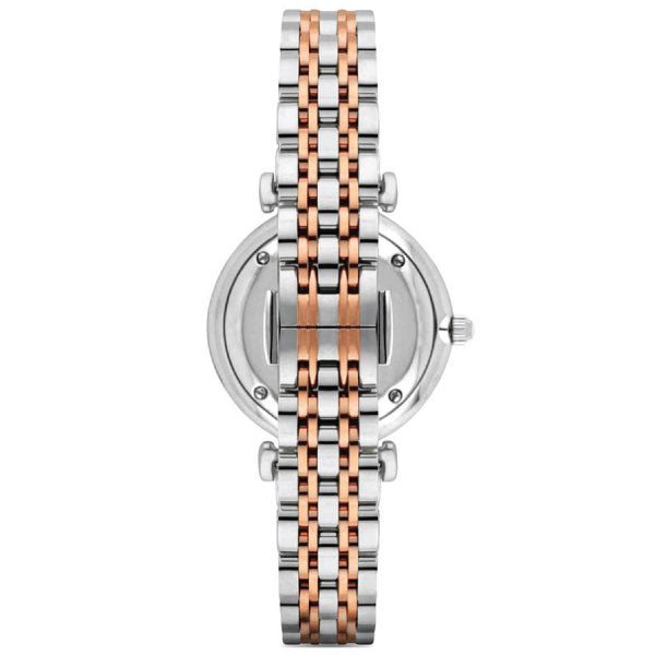 Emporio Armani Gianni T-Bar Mother of Pearl Dial Two Tone Steel Strap Watch For Women - AR1987 Buy Now By Emporio Armani