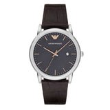 Emporio Armani Luigi Quartz Gray Dial Brown Leather Strap Watch For Men - AR1996 Buy Now By Emporio Armani
