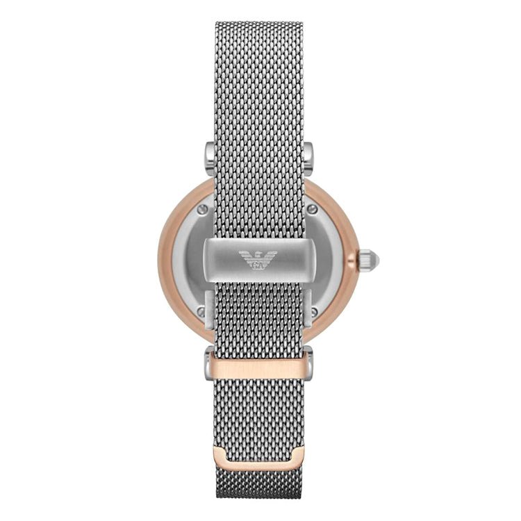 Emporio Armani Retro Mother of Pearl Dial Silver Mesh Bracelet Watch For Women - AR2067 Buy Now By Emporio Armani