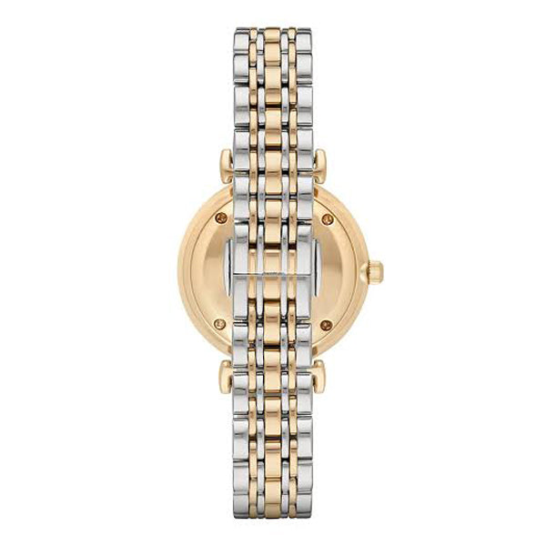 Emporio Armani Gianni T Bar Analog White Dial Two Tone Steel Strap Watch For Women - AR2076 Buy Now By Emporio Armani
