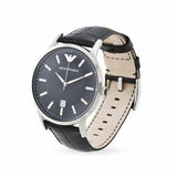 Emporio Armani Renato Black Dial Leather Strap Watch For Men - AR2411 Buy Now By Emporio Armani