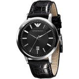 Emporio Armani Classic Quartz Black Dial Black Leather Strap Watch For Men - AR2429 Buy Now By Emporio Armani