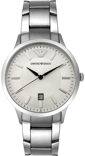 Emporio Armani Classic Quartz White Dial Silver Steel Strap Watch For Men - AR2431 Buy Now By Emporio Armani