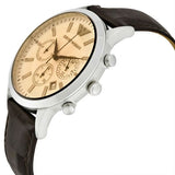 Emporio Armani Classic Chronograph Beige Dial Brown Leather Strap Watch For Men - AR2433 Buy Now By Emporio Armani