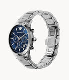 Emporio Armani Renato Chronograph Blue Dial Silver Steel Strap Watch For Men - AR2448 Buy Now By Emporio Armani