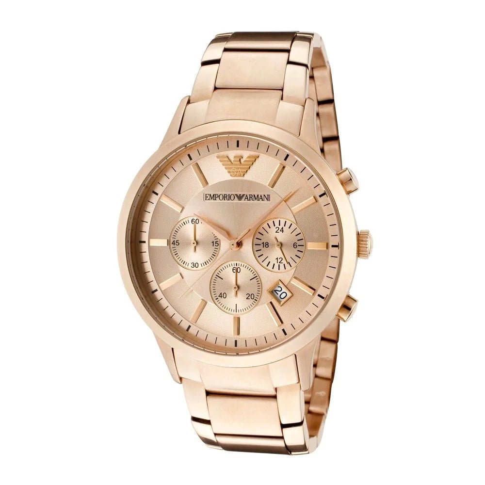 Emporio Armani Classic Rose Gold Chronograph Steel Strap Watch For Men - AR2452 Buy Now By Emporio Armani