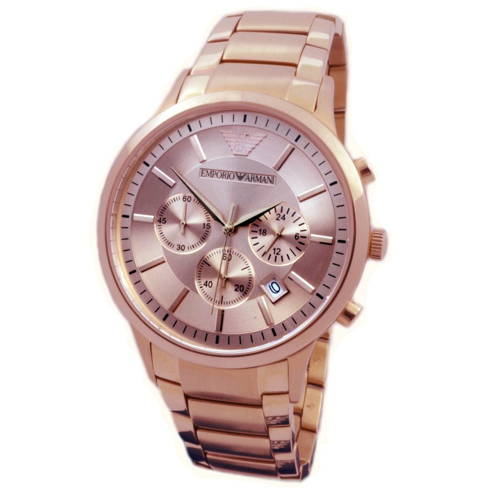 Emporio Armani Classic Rose Gold Chronograph Steel Strap Watch For Men - AR2452 Buy Now By Emporio Armani