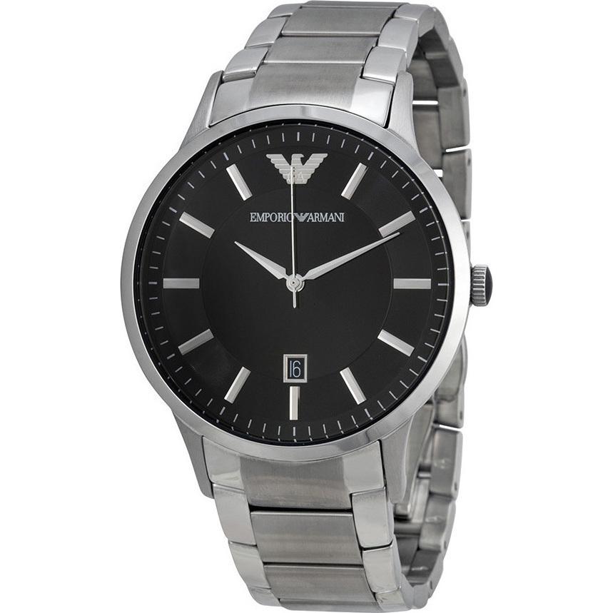 Emporio Armani Sportivo Black Dial Silver Stainless Steel Watch For Men - AR2457 Buy Now By Emporio Armani