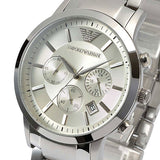 Emporio Armani Renato Chronograph Cream Dial Silver Steel Strap Watch For Men - AR2458 Buy Now By Emporio Armani