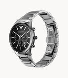 Emporio Armani Sportivo Chronograph Black Dial Silver Steel Strap Watch For Men - AR2460 Buy Now By Emporio Armani